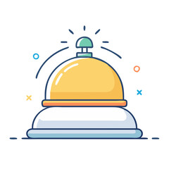 customer service bell icon, customer service bell vector illustration-simple illustration of customer service bell, perfect for customer service bell logos and themed design 