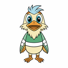 cartoon kookaburra bird vector illustration