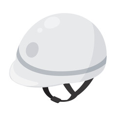 小学校の通学に使う白いヘルメットのイラスト