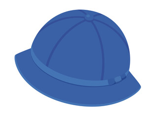 小学校の通学に使う青い帽子のイラスト