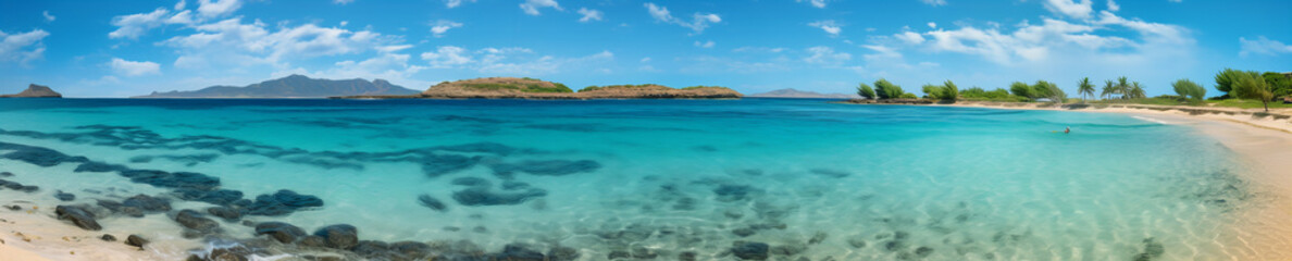 Fototapeta premium Panoramatic view of beach landscape.
