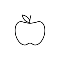 Red apple icon Flat fill set collection