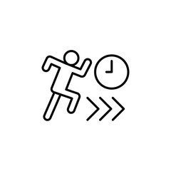 running Speed icon Flat fill set collection