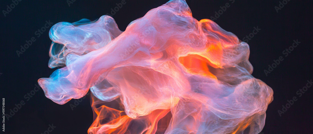 Poster colorful mystical fire overlay texture creating a powerful and captivating effect