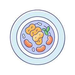 plate with food icon, plate with food vector illustration-simple illustration of plate with food, perfect for plate with food logos and themed design 