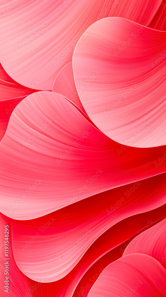 Poster Vibrant layers of pink petals create a striking abstract display in this close-up