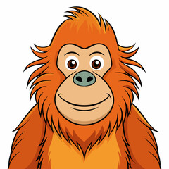 orangutan cartoon vector