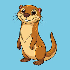 otter cartoon vector