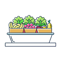 salad bar icon, salad bar vector illustration-simple illustration of salad bar, perfect for salad bar logos and themed design 
