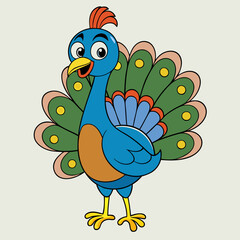 peacock vector illustration