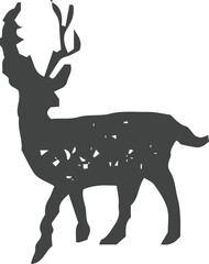 silhouette of a deer