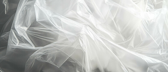 Fototapeta premium Transparent plastic overlay creating subtle abstract textures for visual art