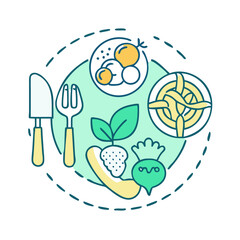 vegan meal icon, vegan meal vector illustration-simple illustration of vegan meal, perfect for vegan meal logos and themed design 