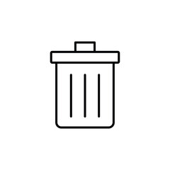 Trash icon Flat fill set collection