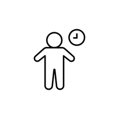 Fototapeta premium Wait icon Flat fill set collection