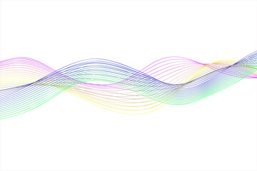 Colorful motion sound wave abstract background Vector illustration