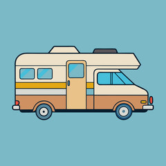 rv recreational  vehicle vector illustration