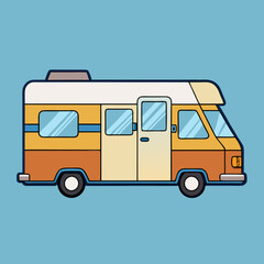 rv recreational  vehicle vector illustration