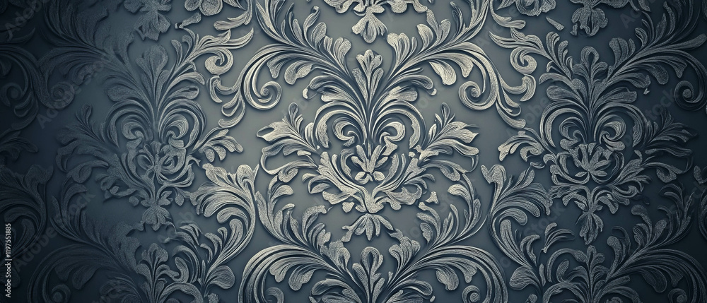 Poster elegant damask pattern in rich tones creating a luxurious backdrop for various designs