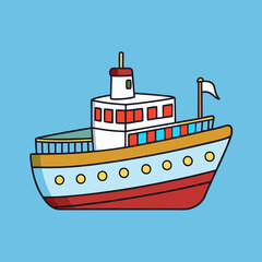 Obraz premium vector illustration of a ship