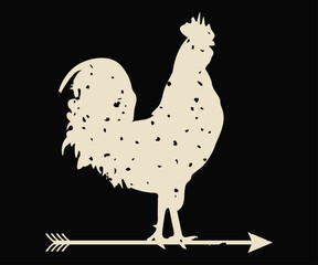 rooster isolated on white background