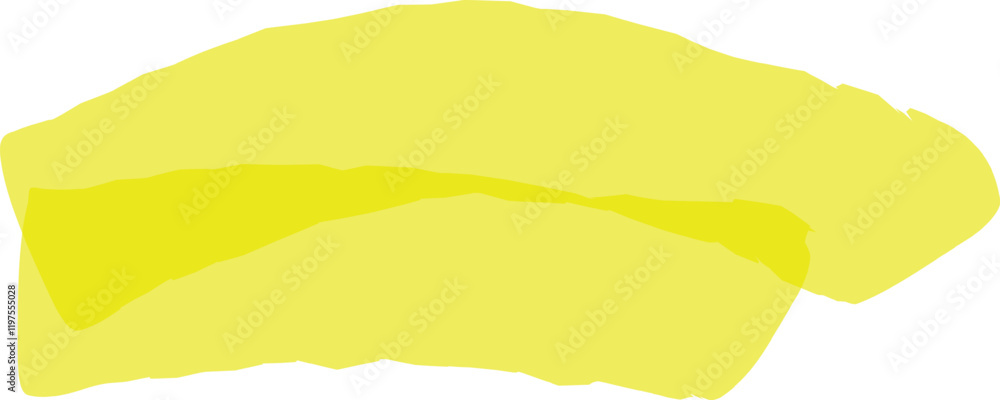 Poster bright yellow brush stroke creating a dynamic and abstract shape, infusing vibrant color and artisti