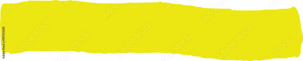 Aufkleber wide brushstroke of vibrant yellow paint creating a striking horizontal banner effect against a clea