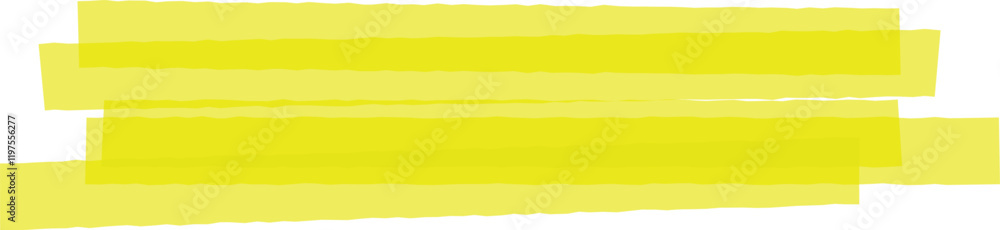 Fototapete four overlapping fluorescent yellow highlighter strokes are creating a vibrant visual effect, adding