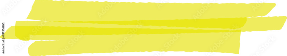 Poster yellow highlighter brush stroke creating a vibrant design element, perfect for adding a pop of color