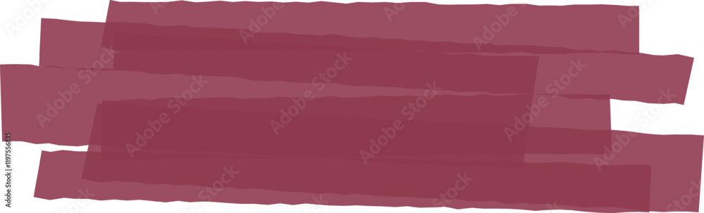 Poster several overlapping burgundy torn paper stripes create a dynamic abstract composition, adding depth 