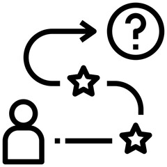 journey outline style icon