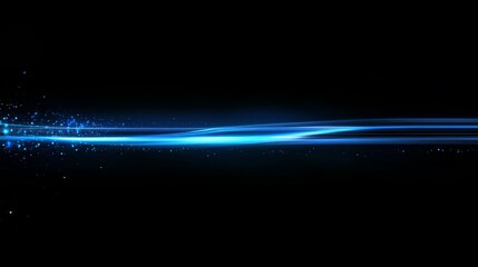 Obraz premium Abstract Blue Light Trails - Futuristic Technology Background Design