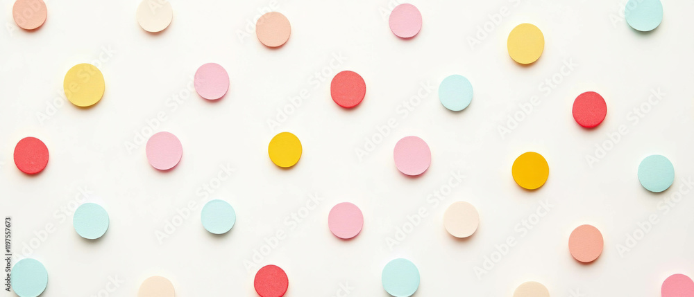 Poster bright and cheerful dotted pattern creating a fun and playful atmosphere for notes