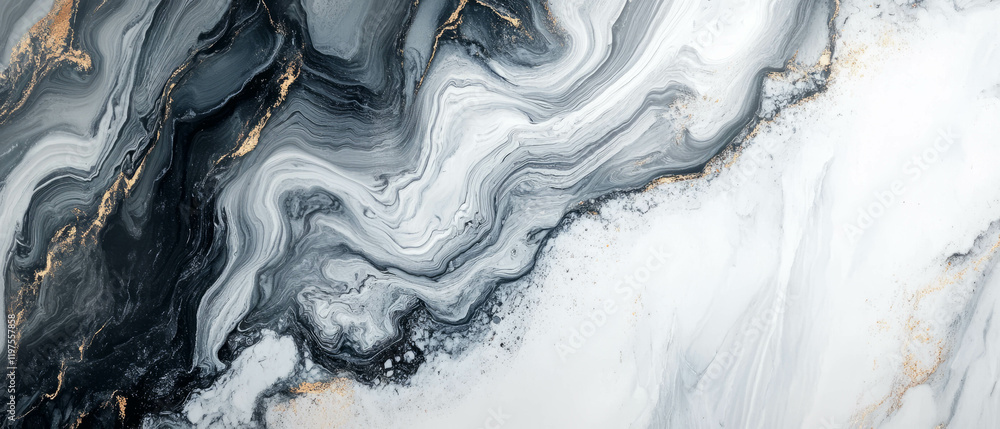 Poster elegant white and gray marble texture with smooth swirls and patterns for artistic design