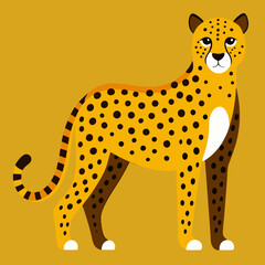 cheetah cartoon isolated on white