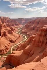 Obraz premium Vast terracotta wastelands shaped by wind and water