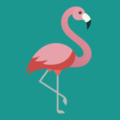 pink flamingo vector illustration