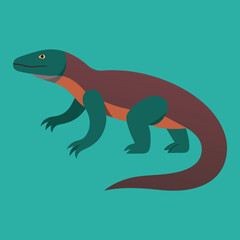 komodo dragon cartoon illustration