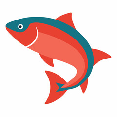 salmon fish on a white background