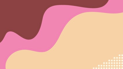 Abstract background featuring wavy patterns in pink, brown, and beige tones, accented with dotted details. Perfect for graphic design, banners, or creative projects.  
