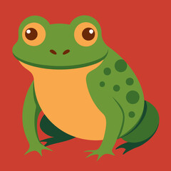 green toad frog ilustration
