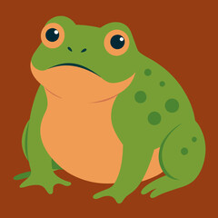 green toad cartoon vector