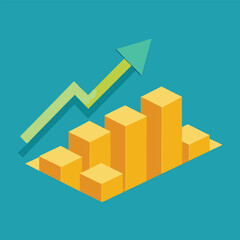 Fototapeta premium gold-investment-stock-market-diagram-concept-isola (1).eps