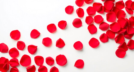 red rose petals romantic mood card