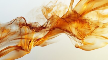 Golden Abstract Flowing Design Art