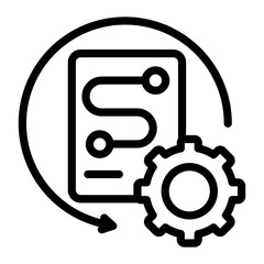 Workflow Automation Icon Element For Design