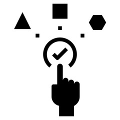 decision making glyph style icon