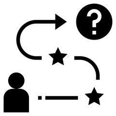 journey glyph style icon