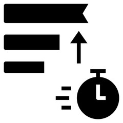 time management glyph style icon