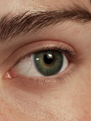 Close-up of green eye